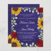 Zonnebloem Eucalyptus Roos Blue Wood Weddenschap (Voorkant / Achterkant)