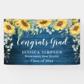 Zonnebloem Eucalyptus Rustige Afstuderen Afstudere Spandoek (Horizontaal)