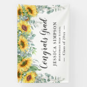 Zonnebloem Eucalyptus Rustige Afstuderen Afstudere Spandoek (Verticaal)