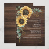 Zonnebloem Eucalyptus Rustige Vrijgezellenfeest Kaart (Voorkant / Achterkant)