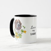 Zonnebloem Eucalyptus Saint Bernard Dog Mok (Voorkant links)