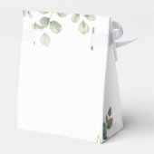 Zonnebloem Eucalyptus Script Bloemen bruiloft Bedankdoosjes (Achterkant)