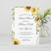 Zonnebloem Eucalyptus String Lights Vrijgezellenfe Kaart (Staand voorkant)