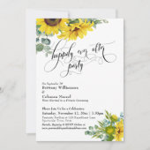 Zonnebloem Eucalyptus Tot het einde toe Feestje Kaart (Voorkant)