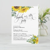 Zonnebloem Eucalyptus Tot in de Eeuwigheid Feestje Kaart (Staand voorkant)