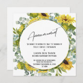 Zonnebloem Eucalyptus Uitgestelde datum bekendmaki Kaart (Voorkant / Achterkant)