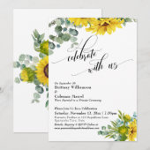 Zonnebloem Eucalyptus Vier het mee Ontvangst Kaart (Voorkant / Achterkant)