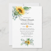 Zonnebloem Eucalyptus Virtuele Baby Shower of Brui Kaart (Voorkant)