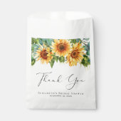 Zonnebloem Eucalyptus Vrijgezellenfeest Dank u Bedankzakje (Voorkant)