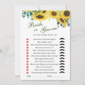 Zonnebloem eucalyptus Vrijgezellenfeest spel Kaart (Voorkant)