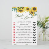 Zonnebloem Eucalyptus Waterverf Vrijgezellenfeest (Staand voorkant)