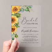 Zonnebloem Eucalyptus Waterverf Vrijgezellenfeest Acryl Uitnodigingen (Insitu (Draagbaar))