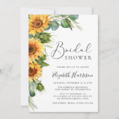 Zonnebloem Eucalyptus Waterverf Vrijgezellenfeest Kaart (Voorkant)