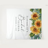 Zonnebloem Eucalyptus Waterverf Vrijgezellenfeest Wandkleed (Voorkant (horizontaal))