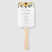 Zonnebloem Eucalyptus Weddenschap Hand Fan Handwaaier (Voorkant)