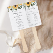 Zonnebloem Eucalyptus Weddenschap Hand Fan Handwaaier
