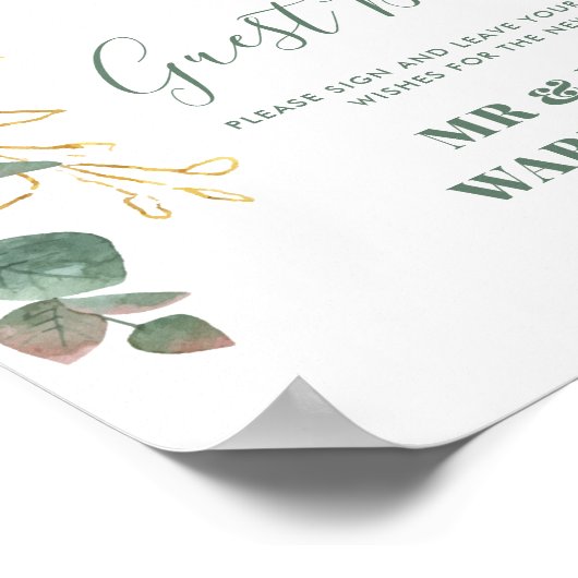 Zonnebloem Eucalyptus Weddenschap Poster (Hoek)