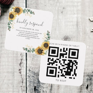 Zonnebloem Eucalyptus Weduwschap Website QR Code R Vierkante Visitekaartjes
