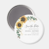 Zonnebloem Eucalyptus Yellow Floral behalve de dat Magneet (Voorkant / Achterkant)