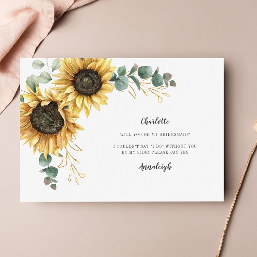 Zonnebloem Eucalyptusbladeren zijn mijn briefkaart