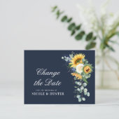 zonnebloem eucalyptusbloem briefkaart (Staand voorkant)