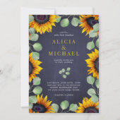 Zonnebloem Eucalyptusbruinachtige bruinkoolvis Kaart (Voorkant)