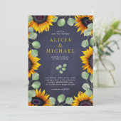 Zonnebloem Eucalyptusbruinachtige bruinkoolvis Kaart (Staand voorkant)