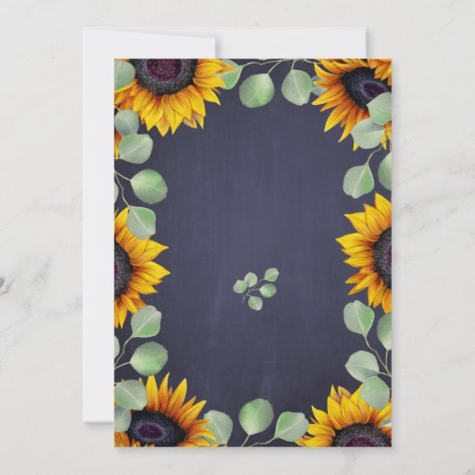 Zonnebloem Eucalyptusbruinachtige bruinkoolvis Kaart (Achterkant)