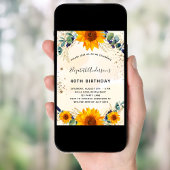 Zonnebloem Eucalyptusglitter Kaart