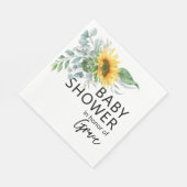 Zonnebloem EucalyptusGroener Baby shower Servet (Hoek)
