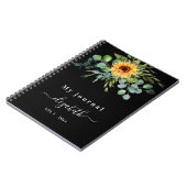 Zonnebloem Eucalyptusgroenschrift zwart Notitieboek (Linkerzijde)
