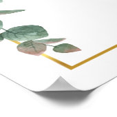 Zonnebloem Eucalyptusscript WeduwWelkomstteken Poster (Hoek)