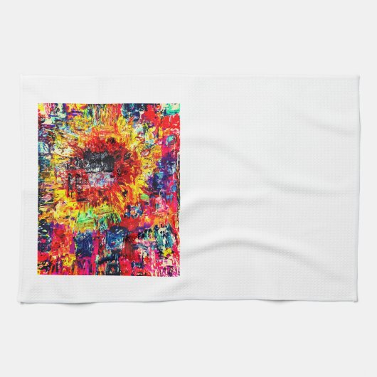 Zonnebloem explosie theedoek (Horizontaal)