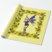 Zonnebloem Fairy Mat inpakpapier (Uitgerold)