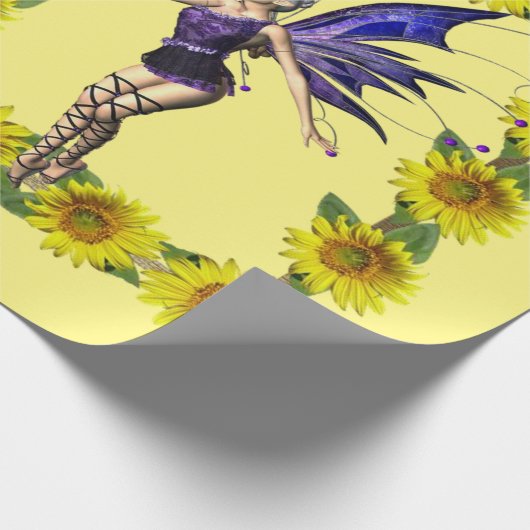 Zonnebloem Fairy Mat inpakpapier (Hoek)