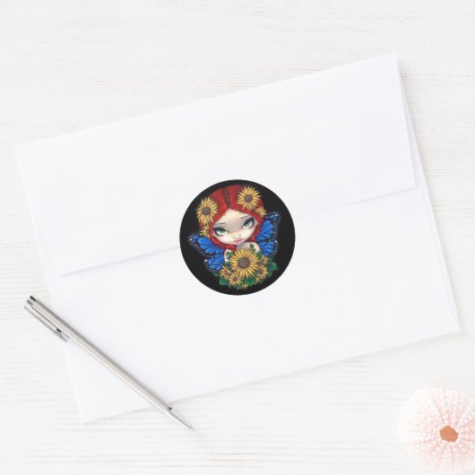 Zonnebloem Fairy Sticker (Envelop)