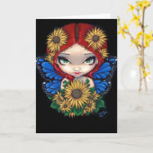 "Zonnebloem Fairy" Wenskaart Kaart (Gele Bloem)