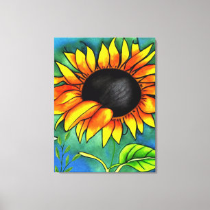 Zonnebloem Fantasy Canvas Afdruk