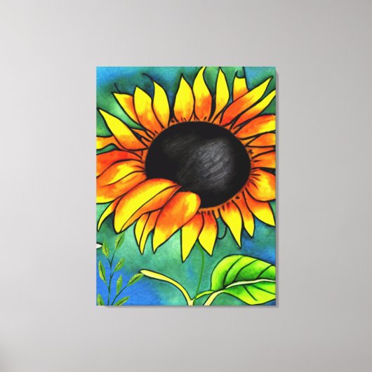 Zonnebloem Fantasy Canvas Afdruk (Voorkant)