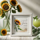 Zonnebloem Favor Sign Rustieke bruiloft Decor Poster