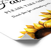 Zonnebloem Favorieten Bord Wit Geel Poster (Hoek)