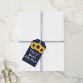 Zonnebloem Favorit Geschenklabels Navyblauw Cadeaulabel (Met Touw)