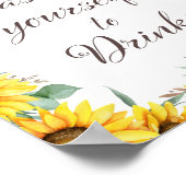 Zonnebloem Feestbord Poster (Hoek)