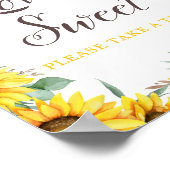 Zonnebloem Feestbord Poster (Hoek)