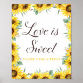 Zonnebloem Feestbord Poster (Voorkant)