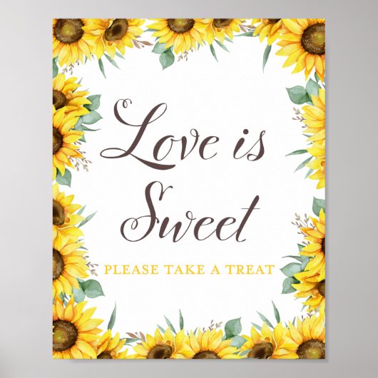 Zonnebloem Feestbord Poster (Voorkant)
