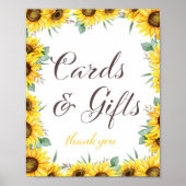 Zonnebloem Feestbord Poster (Voorkant)