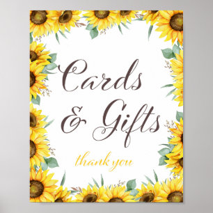 Zonnebloem Feestbord Poster