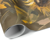 Zonnebloem Field Impressionist schilderij Decoupag Cadeaupapier (Rol Hoek)