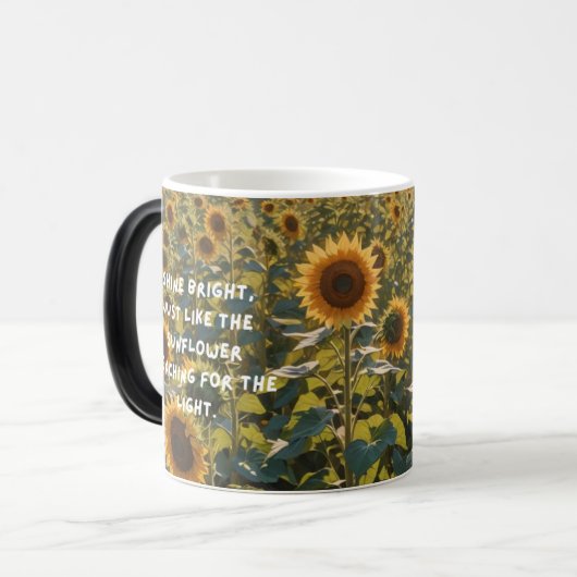 Zonnebloem Field Magic Onthullen Mok - Glanzen Als (Voorkant links)